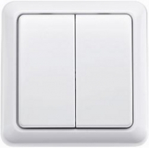 KAKU Wandschakelaar Dubbel Wit (AWST-8802)